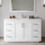 Wyndham WCF292954SWHC2UNSMXX Miranda 54 Inch Single Bathroom Vanity in White, Carrara Cultured Marble Countertop, Undermount Square Sink, Brushed Nickel Trim