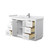 Wyndham WCF292954SWHWCUNSMXX Miranda 54 Inch Single Bathroom Vanity in White, White Cultured Marble Countertop, Undermount Square Sink, Brushed Nickel Trim