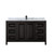 Wyndham WCV252560SEBCMUNSMXX Daria 60 Inch Single Bathroom Vanity in Dark Espresso, White Carrara Marble Countertop, Undermount Square Sink, Matte Black Trim