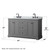 Wyndham WCV232360DGBCMUNOM58 Avery 60 Inch Double Bathroom Vanity in Dark Gray, White Carrara Marble Countertop, Undermount Oval Sinks, Matte Black Trim, 58 Inch Mirror