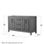 Wyndham WCV252560DGBCXSXXM24 Daria 60 Inch Double Bathroom Vanity in Dark Gray, No Countertop, No Sink, Matte Black Trim, 24 Inch Mirrors