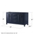 Wyndham WCV252560DBBCXSXXMED Daria 60 Inch Double Bathroom Vanity in Dark Blue, No Countertop, No Sink, Matte Black Trim, Medicine Cabinets Wyndham WCV252560DBBCXSXXMED Daria 60 Inch Double Bathroom Vanity in Dark Blue, No Countertop, No Sink, Matte Black Trim, Medicine Cabinets