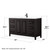 Wyndham WCV252560SEBWCUNSMXX Daria 60 Inch Single Bathroom Vanity in Dark Espresso, White Cultured Marble Countertop, Undermount Square Sink, Matte Black Trim