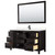 Wyndham WCV252560SEBC2UNSM58 Daria 60 Inch Single Bathroom Vanity in Dark Espresso, Carrara Cultured Marble Countertop, Undermount Square Sink, Matte Black Trim, 58 Inch Mirror