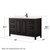 Wyndham WCV252560SEBC2UNSM58 Daria 60 Inch Single Bathroom Vanity in Dark Espresso, Carrara Cultured Marble Countertop, Undermount Square Sink, Matte Black Trim, 58 Inch Mirror