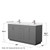 Wyndham WCF292966DKGC2UNSMXX Miranda 66 Inch Double Bathroom Vanity in Dark Gray, Carrara Cultured Marble Countertop, Undermount Square Sinks, Brushed Nickel Trim