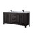 Wyndham WCV252572DEBCMUNSMXX Daria 72 Inch Double Bathroom Vanity in Dark Espresso, White Carrara Marble Countertop, Undermount Square Sinks, Matte Black Trim