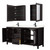 Wyndham WCV252572DEBC2UNSMED Daria 72 Inch Double Bathroom Vanity in Dark Espresso, Carrara Cultured Marble Countertop, Undermount Square Sinks, Matte Black Trim, Medicine Cabinets