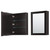 Wyndham WCV252572DEBCMUNSMED Daria 72 Inch Double Bathroom Vanity in Dark Espresso, White Carrara Marble Countertop, Undermount Square Sinks, Matte Black Trim, Medicine Cabinets