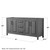 Wyndham WCV252572DGBCXSXXM24 Daria 72 Inch Double Bathroom Vanity in Dark Gray, No Countertop, No Sink, Matte Black Trim, 24 Inch Mirrors