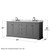 Wyndham WCV232380DGBCMUNOM70 Avery 80 Inch Double Bathroom Vanity in Dark Gray, White Carrara Marble Countertop, Undermount Oval Sinks, Matte Black Trim, 70 Inch Mirror