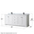 Wyndham WCV232380DWBCMUNSM70 Avery 80 Inch Double Bathroom Vanity in White, White Carrara Marble Countertop, Undermount Square Sinks, Matte Black Trim, 70 Inch Mirror