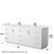 Wyndham WCF292984DWHWCUNSM70 Miranda 84 Inch Double Bathroom Vanity in White, White Cultured Marble Countertop, Undermount Square Sinks, Brushed Nickel Trim, 70 Inch Mirror