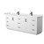 Wyndham WCF292984DWBWCUNSMXX Miranda 84 Inch Double Bathroom Vanity in White, White Cultured Marble Countertop, Undermount Square Sinks, Matte Black Trim
