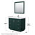 Wyndham WCF292942SGEWCUNSM34 Miranda 42 Inch Single Bathroom Vanity in Green, White Cultured Marble Countertop, Undermount Square Sink, Brushed Nickel Trim, 34 Inch Mirror
