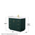 Wyndham WCF292942SGDWCUNSMXX Miranda 42 Inch Single Bathroom Vanity in Green, White Cultured Marble Countertop, Undermount Square Sink, Brushed Gold Trim
