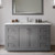 Wyndham WCF292954SKGC2UNSM46 Miranda 54 Inch Single Bathroom Vanity in Dark Gray, Carrara Cultured Marble Countertop, Undermount Square Sink, Brushed Nickel Trim, 46 Inch Mirror