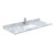 Wyndham WCF292954SGBCMUNSM46 Miranda 54 Inch Single Bathroom Vanity in Dark Gray, White Carrara Marble Countertop, Undermount Square Sink, Matte Black Trim, 46 Inch Mirror