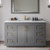 Wyndham WCF292954SGGCMUNSM46 Miranda 54 Inch Single Bathroom Vanity in Dark Gray, White Carrara Marble Countertop, Undermount Square Sink, Brushed Gold Trim, 46 Inch Mirror