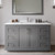 Wyndham WCF292954SKGWCUNSMXX Miranda 54 Inch Single Bathroom Vanity in Dark Gray, White Cultured Marble Countertop, Undermount Square Sink, Brushed Nickel Trim