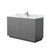 Wyndham WCF292954SKGCMUNSMXX Miranda 54 Inch Single Bathroom Vanity in Dark Gray, White Carrara Marble Countertop, Undermount Square Sink, Brushed Nickel Trim