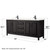 Wyndham WCV252580DEBC2UNSM70 Daria 80 Inch Double Bathroom Vanity in Dark Espresso, Carrara Cultured Marble Countertop, Undermount Square Sinks, Matte Black Trim, 70 Inch Mirror