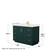 Wyndham WCF292948SGDWCUNSMXX Miranda 48 Inch Single Bathroom Vanity in Green, White Cultured Marble Countertop, Undermount Square Sink, Brushed Gold Trim