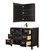 Wyndham WCV252548SEBWCUNSMED Daria 48 Inch Single Bathroom Vanity in Dark Espresso, White Cultured Marble Countertop, Undermount Square Sink, Matte Black Trim, Medicine Cabinet