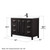 Wyndham WCV252548SEBWCUNSMED Daria 48 Inch Single Bathroom Vanity in Dark Espresso, White Cultured Marble Countertop, Undermount Square Sink, Matte Black Trim, Medicine Cabinet