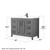 Wyndham WCV252548SGBWCUNSMED Daria 48 Inch Single Bathroom Vanity in Dark Gray, White Cultured Marble Countertop, Undermount Square Sink, Matte Black Trim, Medicine Cabinet