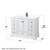 Wyndham WCS202048SWBWCUNSMED Deborah 48 Inch Single Bathroom Vanity in White, White Cultured Marble Countertop, Undermount Square Sink, Matte Black Trim, Medicine Cabinet
