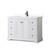 Wyndham WCV232348SWBWCUNSMXX Avery 48 Inch Single Bathroom Vanity in White, White Cultured Marble Countertop, Undermount Square Sink, Matte Black Trim Wyndham WCV232348SWBWCUNSMXX Avery 48 Inch Single Bathroom Vanity in White, White Cultured Marble Countertop, Undermount Square Sink, Matte Black Trim