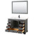 Wyndham WCS202048SGBC2UNSM46 Deborah 48 Inch Single Bathroom Vanity in Dark Gray, Carrara Cultured Marble Countertop, Undermount Square Sink, Matte Black Trim, 46 Inch Mirror
