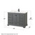 Wyndham WCS202048SGBC2UNSM46 Deborah 48 Inch Single Bathroom Vanity in Dark Gray, Carrara Cultured Marble Countertop, Undermount Square Sink, Matte Black Trim, 46 Inch Mirror