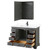 Wyndham WCS202048SGBWCUNSMED Deborah 48 Inch Single Bathroom Vanity in Dark Gray, White Cultured Marble Countertop, Undermount Square Sink, Matte Black Trim, Medicine Cabinet