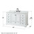 Wyndham WCS202060SWBCMUNSM58 Deborah 60 Inch Single Bathroom Vanity in White, White Carrara Marble Countertop, Undermount Square Sink, Matte Black Trim, 58 Inch Mirror
