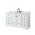 Wyndham WCS202060SWBCMUNSMXX Deborah 60 Inch Single Bathroom Vanity in White, White Carrara Marble Countertop, Undermount Square Sink, Matte Black Trim