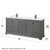 Wyndham WCS202080DGBC2UNSM24 Deborah 80 Inch Double Bathroom Vanity in Dark Gray, Carrara Cultured Marble Countertop, Undermount Square Sinks, Matte Black Trim, 24 Inch Mirrors