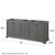 Wyndham WCS202080DGBCXSXXMED Deborah 80 Inch Double Bathroom Vanity in Dark Gray, No Countertop, No Sinks, Matte Black Trim, Medicine Cabinets