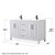 Wyndham WCV252560DWBWCUNSMED Daria 60 Inch Double Bathroom Vanity in White, White Cultured Marble Countertop, Undermount Square Sinks, Matte Black Trim, Medicine Cabinets