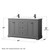 Wyndham WCV232360DGBWCUNSM58 Avery 60 Inch Double Bathroom Vanity in Dark Gray, White Cultured Marble Countertop, Undermount Square Sinks, Matte Black Trim, 58 Inch Mirror