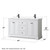 Wyndham WCV232360DWBWCUNSM58 Avery 60 Inch Double Bathroom Vanity in White, White Cultured Marble Countertop, Undermount Square Sinks, Matte Black Trim, 58 Inch Mirror Wyndham WCV232360DWBWCUNSM58 Avery 60 Inch Double Bathroom Vanity in White, White Cultured Marble Countertop, Undermount Square Sinks, Matte Black Trim, 58 Inch Mirror