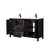 Wyndham WCV252560DEBWCUNSMXX Daria 60 Inch Double Bathroom Vanity in Dark Espresso, White Cultured Marble Countertop, Undermount Square Sinks, Matte Black Trim