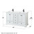 Wyndham WCS202060DWBWCUNSM58 Deborah 60 Inch Double Bathroom Vanity in White, White Cultured Marble Countertop, Undermount Square Sinks, Matte Black Trim, 58 Inch Mirror