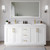 Wyndham WCF292966DWGWCUNSMXX Miranda 66 Inch Double Bathroom Vanity in White, White Cultured Marble Countertop, Undermount Square Sinks, Brushed Gold Trim