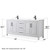 Wyndham WCV252580DWBWCUNSMXX Daria 80 Inch Double Bathroom Vanity in White, White Cultured Marble Countertop, Undermount Square Sinks, Matte Black Trim