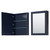 Wyndham WCV252580DBBWCUNSMED Daria 80 Inch Double Bathroom Vanity in Dark Blue, White Cultured Marble Countertop, Undermount Square Sinks, Matte Black Trim, Medicine Cabinets