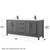 Wyndham WCV252580DGBWCUNSMED Daria 80 Inch Double Bathroom Vanity in Dark Gray, White Cultured Marble Countertop, Undermount Square Sinks, Matte Black Trim, Medicine Cabinets