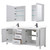 Wyndham WCV252580DWBWCUNSMED Daria 80 Inch Double Bathroom Vanity in White, White Cultured Marble Countertop, Undermount Square Sinks, Matte Black Trim, Medicine Cabinets