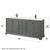 Wyndham WCS202080DGBWCUNSM70 Deborah 80 Inch Double Bathroom Vanity in Dark Gray, White Cultured Marble Countertop, Undermount Square Sinks, Matte Black Trim, 70 Inch Mirror